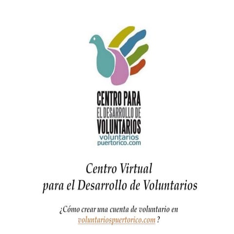 ¿Cómo crear una cuenta en voluntariospuertorico.com?