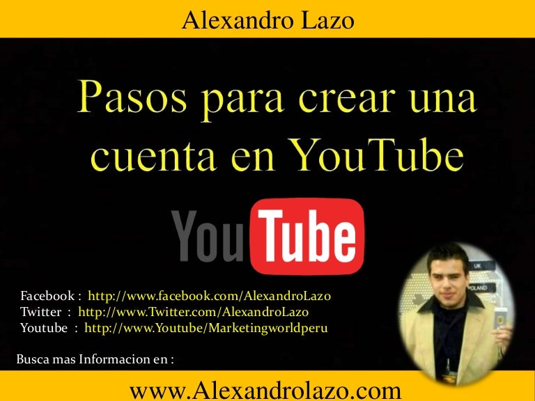 Como crear una cuenta en youtube