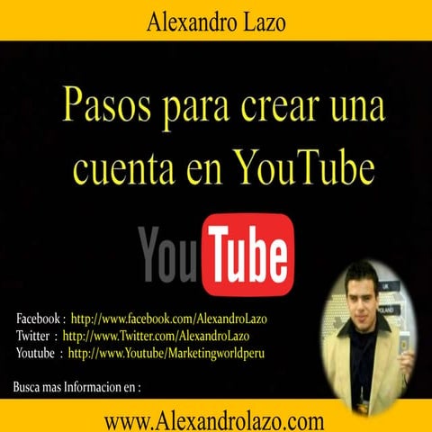 Como crear una cuenta en youtube