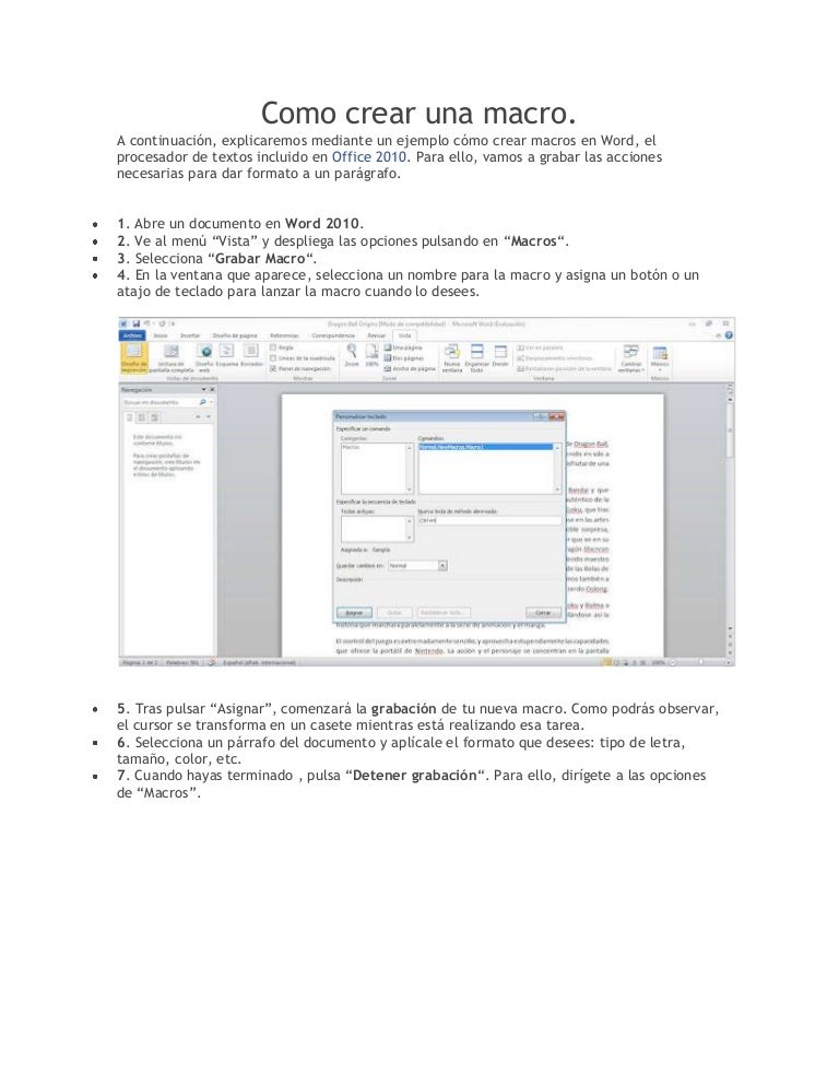 Como crear una macro