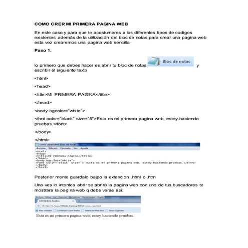 Como crear una pagina web