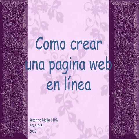 Como crear una pagina web en línea
