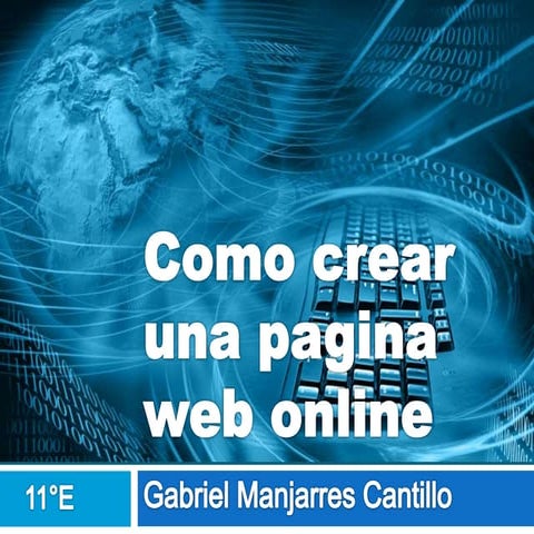Como crear una pagina web online 