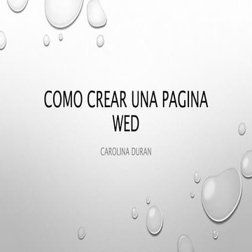 Como crear una pagina web
