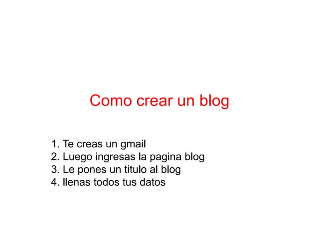 Como crear un blog