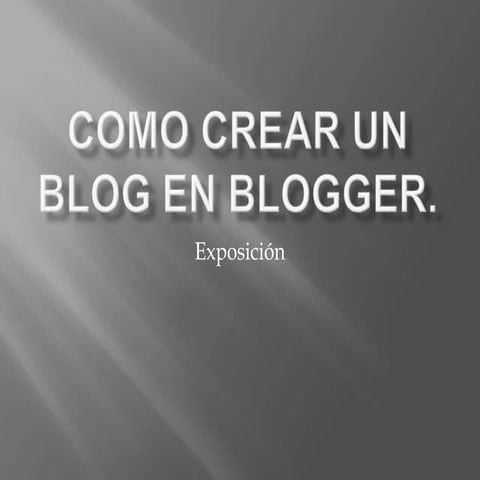 Como crear un blog