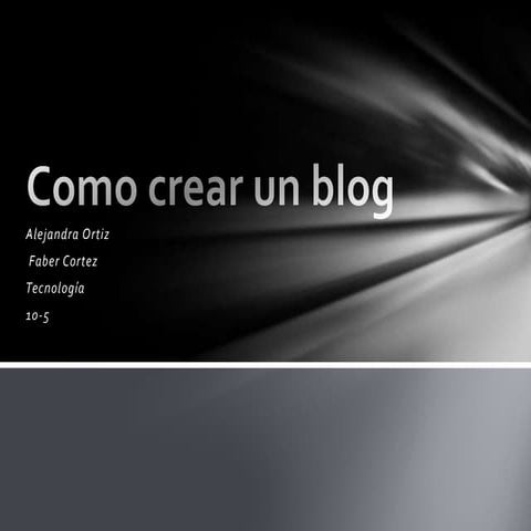 Como crear un blog 