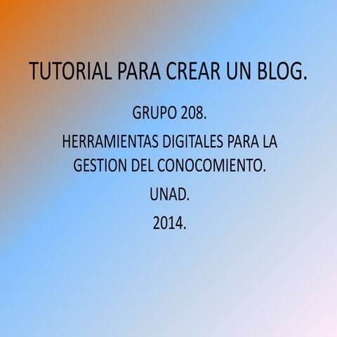 Como crear un blog