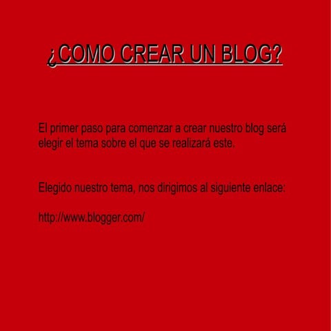 Como crear un blog (presentación)