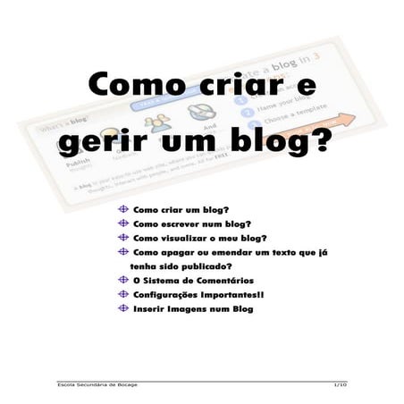 Como Criar e Gerir Um Blog