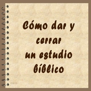 Como dar estudios bíblicos