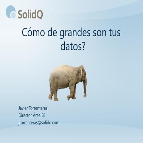 SolidQ Business Analytics Day | Como de grandes son tus datos