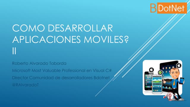 Como desarrollar aplicaciones moviles ii