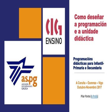 Como deseñar a programación e a unidade didáctica