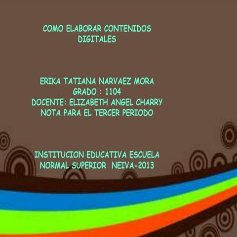 Como elaborar contenidos digitales 