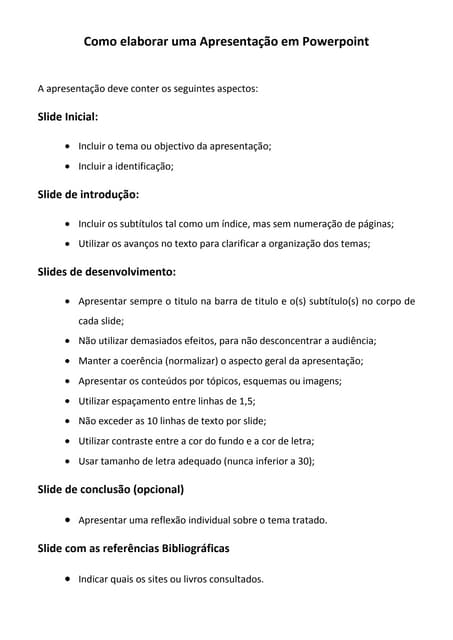 Como elaborar uma apresentação em p...