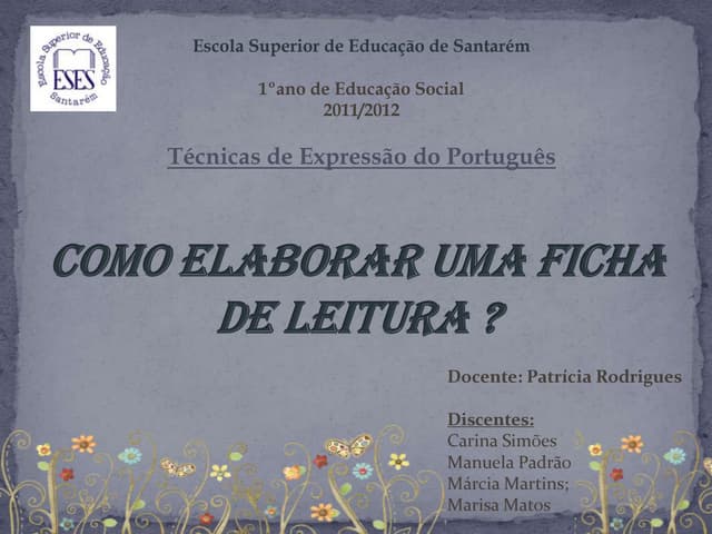 Como elaborar uma ficha de leitura