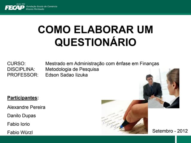 Como elaborar um questionario | PDF