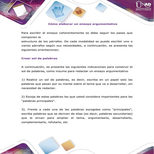Como elaborar un ensayo argumentativo
