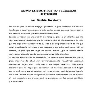 Como encontrar tu felicidad interior