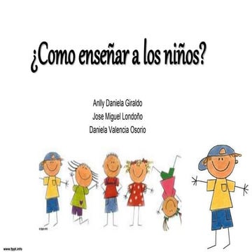 Como enseñar a los niños