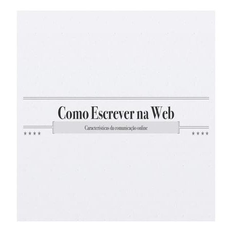Como escrever na web