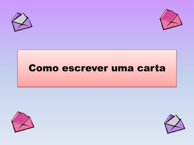Como escrever uma carta