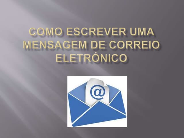 Como escrever um e mail