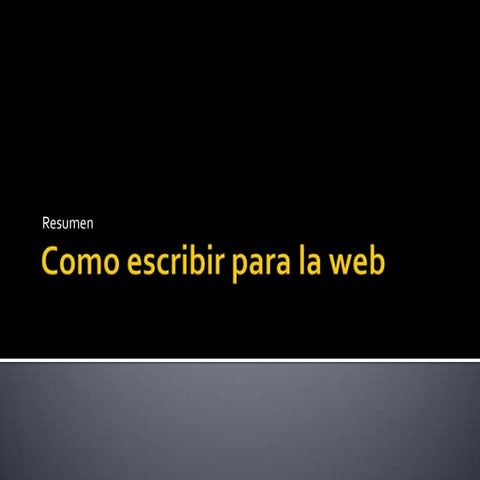 Como escribir para la web