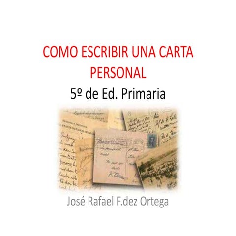 Como escribir una carta personal