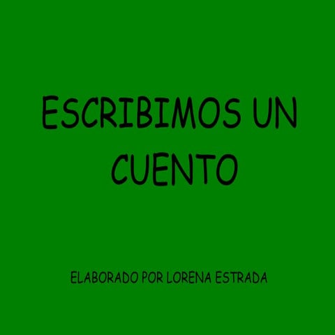 Como escribir un cuento