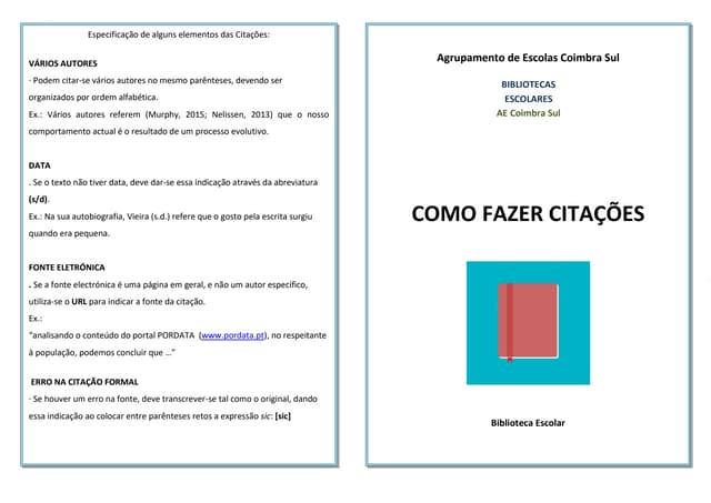 Como fazer citações aecs