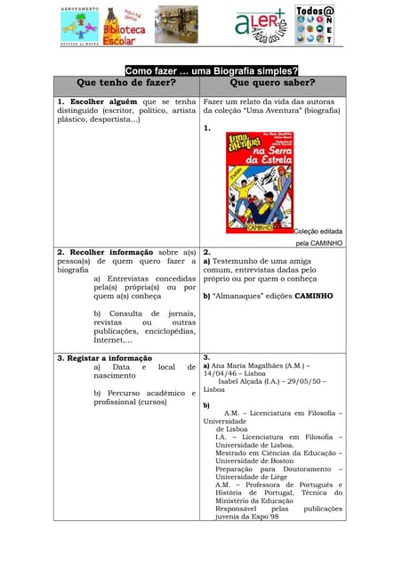 Como fazer uma biografia simples   ...