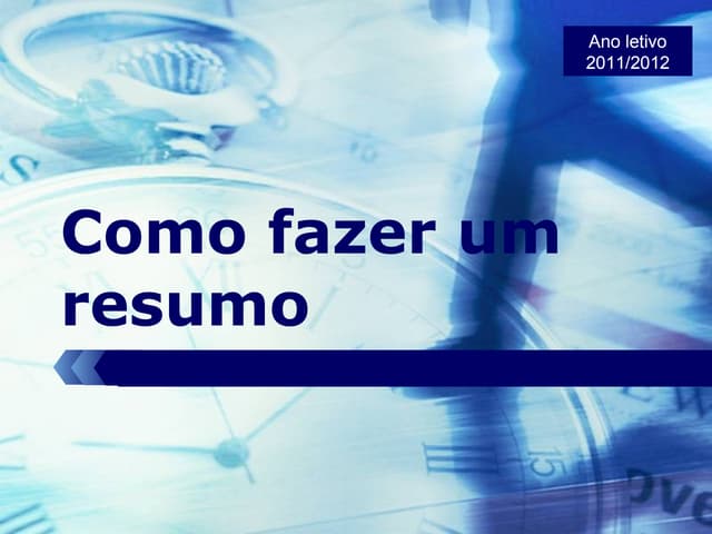 Como fazer um resumo