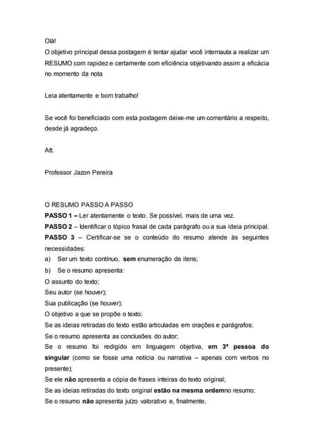Como fazer um resumo (passo a passo)