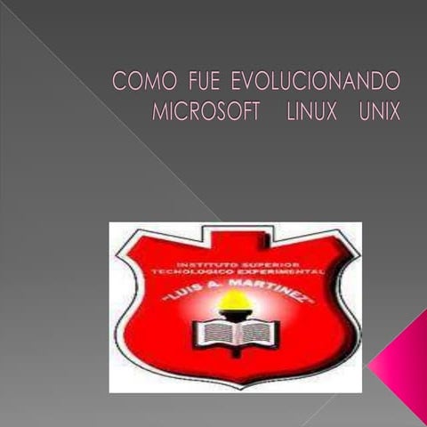 Como  fue  evolucionando microsoft     linux    unix