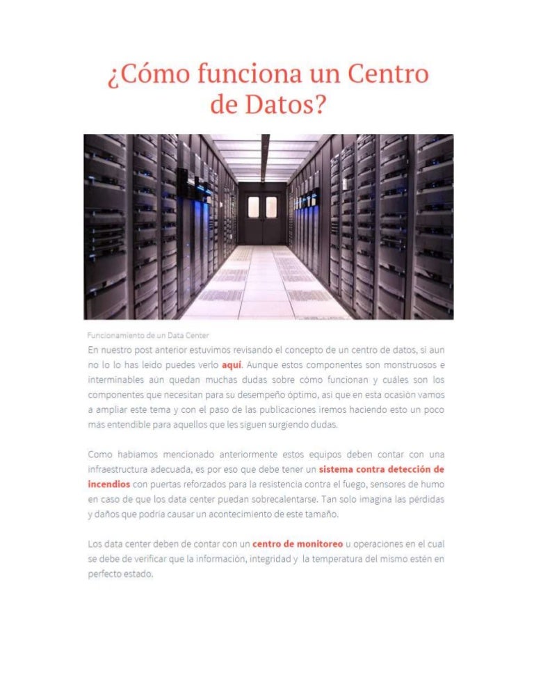 Como funciona un data center