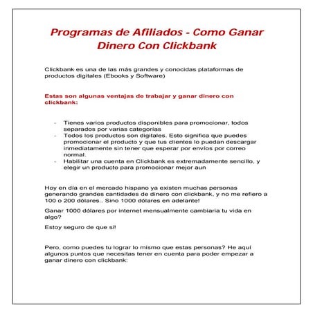 Guia clickbank-espanol | PDF