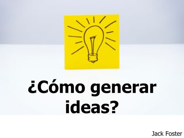 Como generar ideas