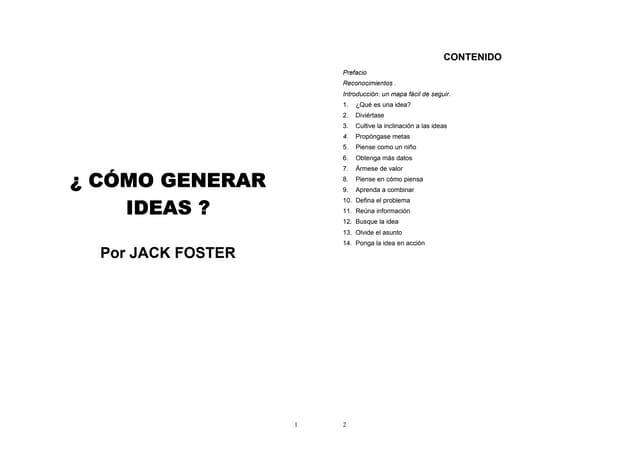 Como generar ideas por jack foster