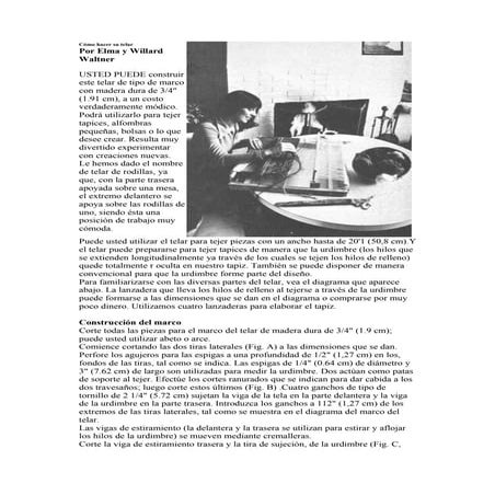 Como Hacer Telar