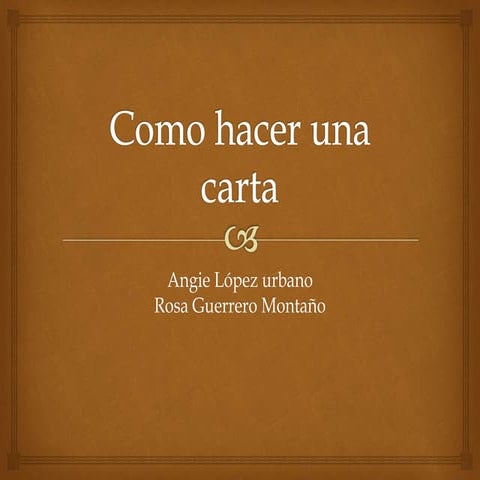 Como hacer una car taa