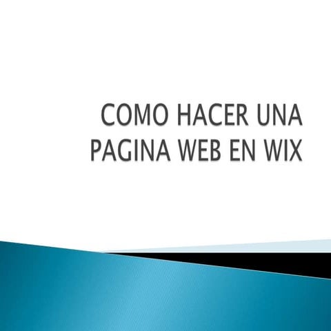 Como hacer una pagina web en wix sharon