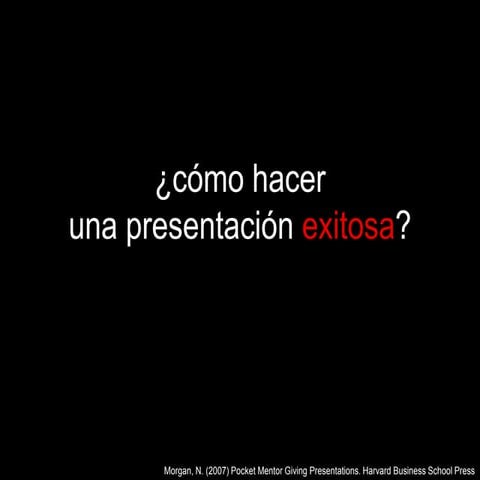 Como hacer una presentacion exitosa