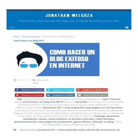 Como hacer un blog este 2017