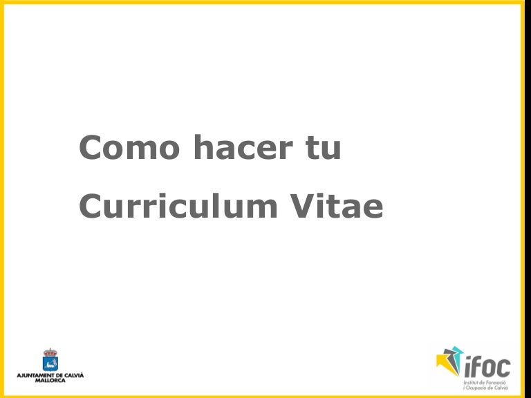 Como Hacer Un Curriculum En Word Como Hacer Un Curriculum En Word