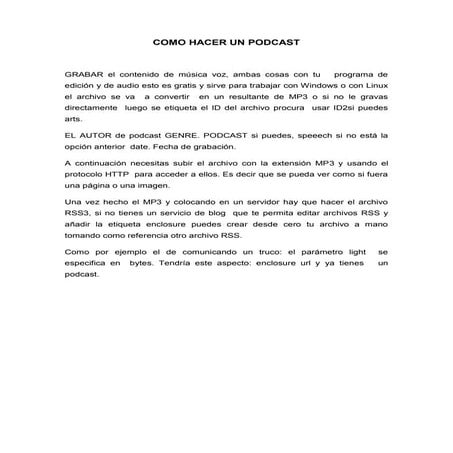 Como hacer un podcast