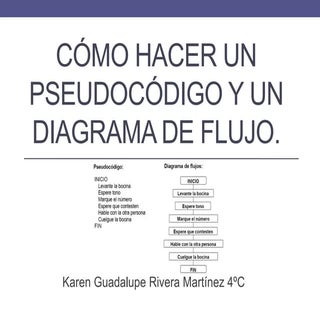 ¿Como hacer un pseudocodigo y diagr...