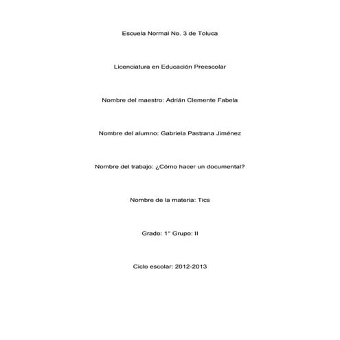 Como hacer un video documental