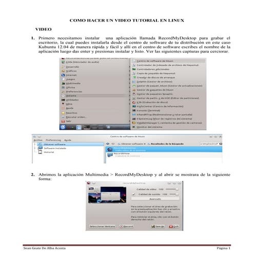 Como hacer un video tutorial en linux